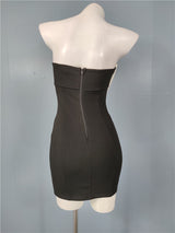 SATIN BOW BODYCON MINI DRESS