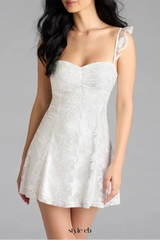 Butterfly Lace-Up Skater Dress