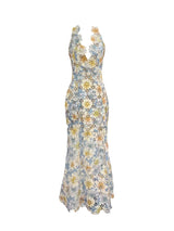 V-neck Side Split Long Dress