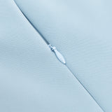 CROSS NECK BODYCON MIDI DRESS IN BLUE