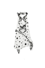 phoenix Ruffled Polka Dot Backless mini Dress in white