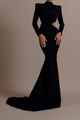 angela cut out Diamond bandage bodycon maxi dress in black