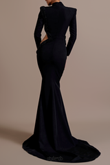 angela cut out Diamond bandage bodycon maxi dress in black