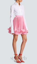 PINK ANAVIA PINK RUFFLE HEM SKIRT
