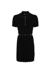 gladys knitted Pleated mini skirt in black