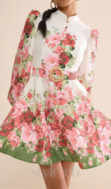 ISABELLA FLORAL PATTERN MINI DRESS