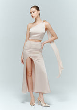 victoria Fishtail Skirt set in pink