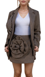 HERRINGBONE TWO PIECE FLOWER SET