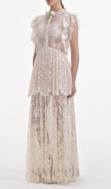 Tiered Lace Maxi Dress