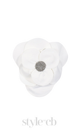 3D FLOWERS TOPS IN WHITE