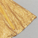 ONE SHOULDER SPLIT THIGH SEQUIN MAXI DRESS