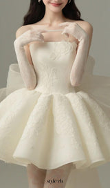 Dervla Strapless Bow Mini Dress