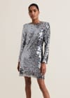 Rhia Silver Sequin Mini Dress