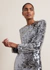 Rhia Silver Sequin Mini Dress
