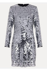 Rhia Silver Sequin Mini Dress