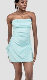 STRAPLESS CORSET DRESS IN GREEN