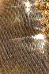 alisa Strapless Sequin Rose Midi Dress in Gold