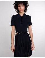 gladys knitted Pleated mini skirt in black