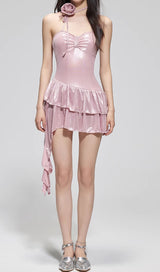 Deven Pink Flower Dress Swimsuit