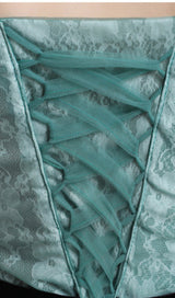 ANEKO FLOWER SEQUIN MINI DRESS IN GREEN