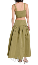 EDWINA RAFETTAS CUT OUT MAXI DRESS
