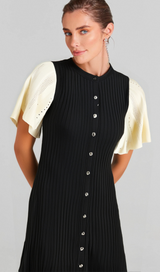 beulah knit midi dress in black