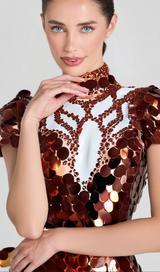 HELENE BURGUNDY SEQUINS DIAMANTE SET