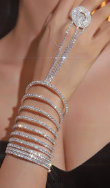 Dedrick Multi-Layer Rhinestone Interfinger Bracelet