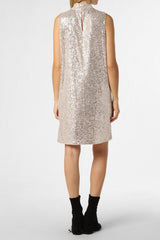 Cocktail mini dress in beige