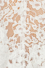 vanessa White mini dress with embroidered lace cape