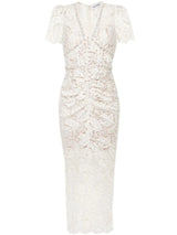 FLORAL LACE MIDI DRESS