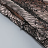 Orentha Lace Strapless Puff Mini Dress