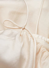 hedwig off-shoulder floral printed ruffle maxi dress in beige