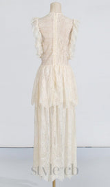 Tiered Lace Maxi Dress