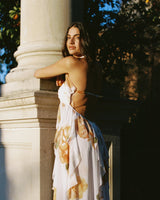 joanna Floral Halter Backless Split Maxi Dress