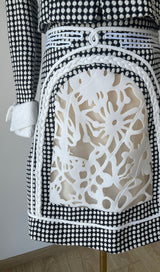 PLAID ROUND NECK BOWKNOT A LINE SKIRT SET