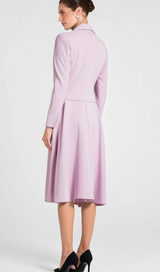 CAROL PINK 3D FLORAL BLAZER & HIGH WAIST MIDI SKIRT SET