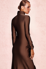 LONG SLEEVE TWISTED MAXI DRESS