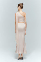 victoria Fishtail Skirt set in pink