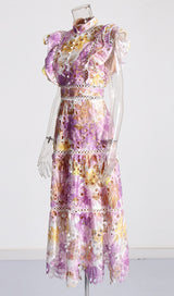 COLORFUL AMBA BOHEMIAN MIDI DRESS