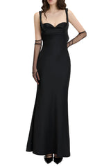 gwendolyn corset bodycon mermaid maxi dress in white