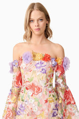 tabitha multicolor Off Shoulder Mini Dress in Floral