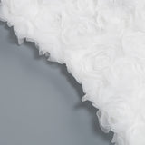 susanna 3D Flower Applique maxi Dress in white