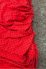 Caits One Shoulder Crystal Cutout Maxi Dress