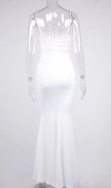 WHITE DRAPED CORSET MAXI DRESS Dresses styleofcb
