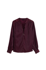 Viscose blouse in burgundy