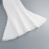 susanna 3D Flower Applique maxi Dress in white