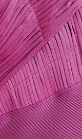 PLUNGING STRAPPY FRINGE DRESS