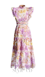 COLORFUL AMBA BOHEMIAN MIDI DRESS