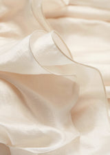 hedwig off-shoulder floral printed ruffle maxi dress in beige